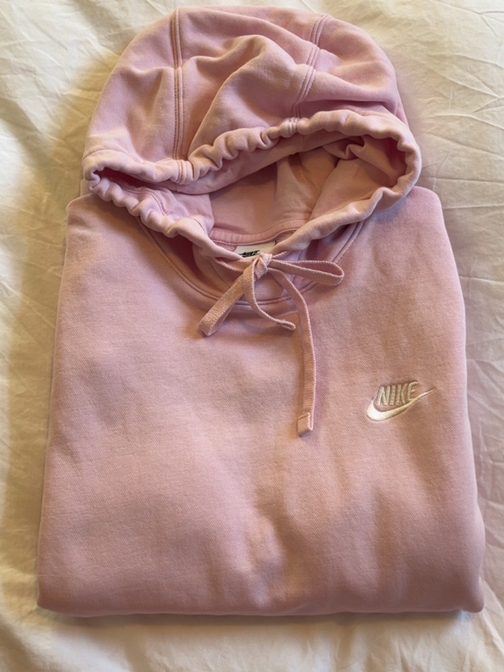 Nike Pink Pullover Hoodie with Embroidered Swoosh